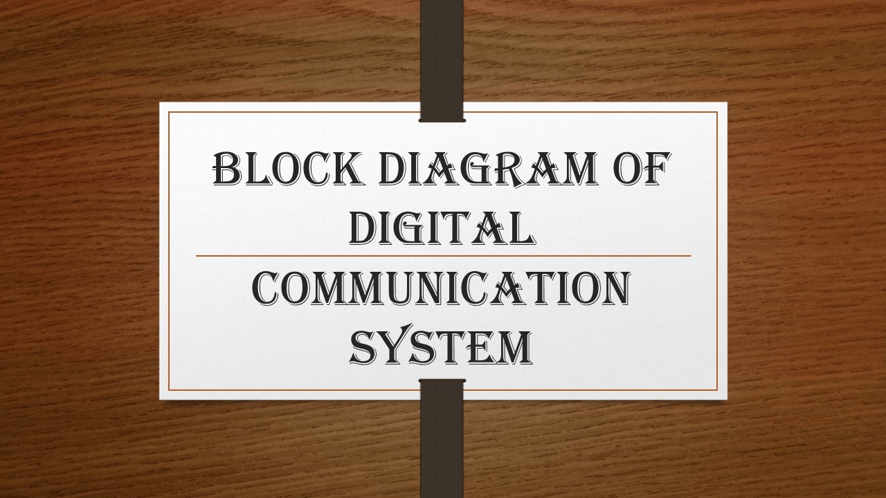 Block Diagram of Digital Communication System