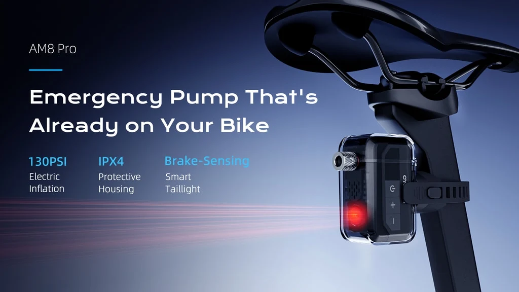 AM8 Pro: A Tiny Bike Pump Hidden in Your Taillight